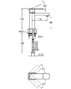 Bloque Single Lever Basin Mixer