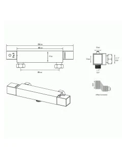Thermoforce 2 Square Shower Valve with Kit