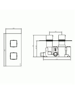 Bloque2 Single Outlet Concealed Pack
