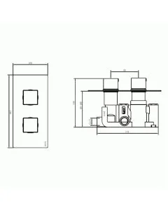 Bloque2 Single Outlet Concealed Pack