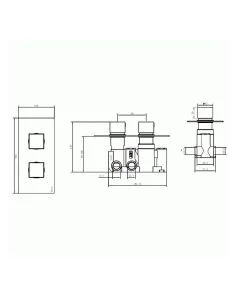 Bloque2 2 Knob 2 Way Concealed Pack