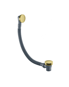 Bath Clicker Waste with Overflow Brushed Brass