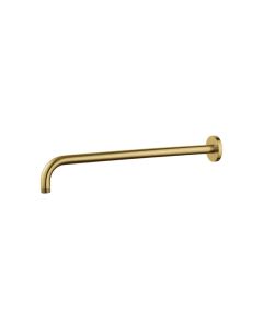 400mm Wall Shower Arm Brushed Brass