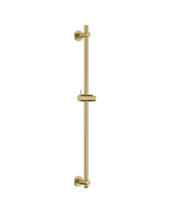Round Slide Rail with Outlet Brushed Brass