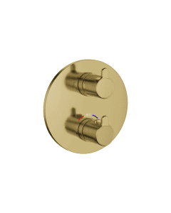Moonlight Round Recessed Shower Valve Brushed Brass