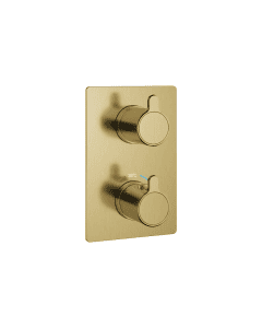 Moonlight Square Recessed Shower Valve Brushed Brass
