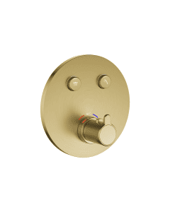 Moonlight GoClick Round Recessed Shower Valve Brushed Brass