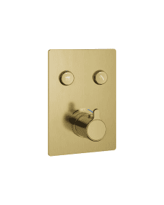 Moonlight GoClick Square Recessed Shower Valve Brushed Brass