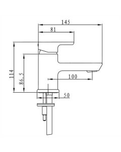 Bristan Cobalt Basin Mixer with Clicker Waste