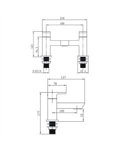 Bristan Cobalt Bath Filler