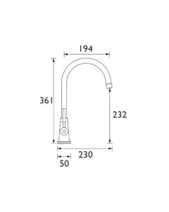 Essentials Dune Twin Lever Sink Mixer Chrome