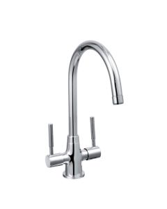 Essentials Dune Twin Lever Sink Mixer Chrome