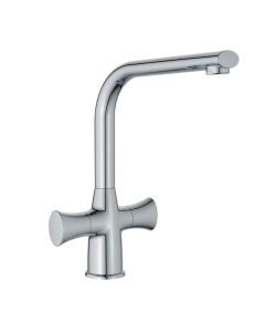 Essentials Kurve Twin Handle Sink Mixer Chrome