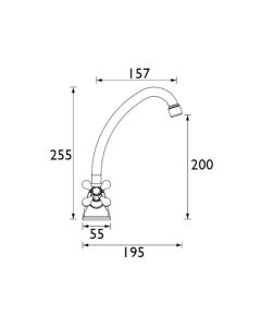 Essentials Mandolin Twin Handle Sink Mixer Chrome