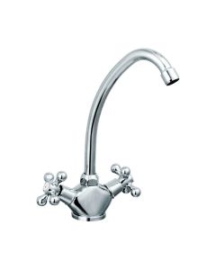 Essentials Mandolin Twin Handle Sink Mixer Chrome