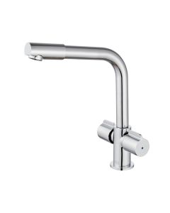 Essentials Pinnacle Twin Handle Sink Mixer Chrome