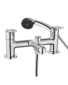 Essentials Iris Deck Bath Shower Mixer Chrome