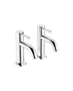 Mila Pillar Basin Taps Chrome