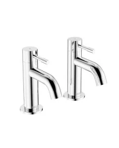 Mila Pillar Bath Taps Chrome
