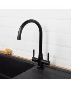 Monza Monobloc Sink Mixer Matt Black