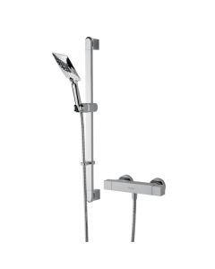 Qubo Thermostatic Bar Shower Valve Kit Chrome