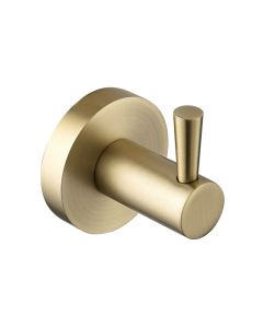 Round Robe Hook Brushed Brass