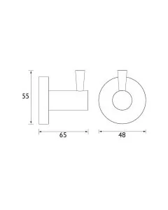 Round Robe Hook Brushed Brass