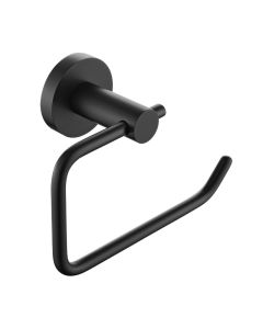 Round Toilet Roll Holder Matt Black