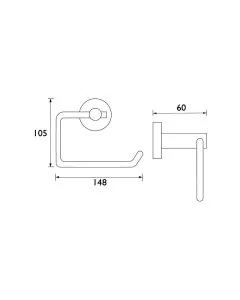 Toilet Roll Holder Brushed Brass