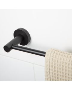 Round Towel Rail in Matt Black