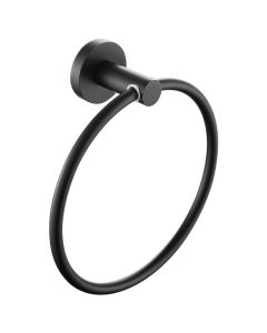 Round Towel Ring in Matt Black