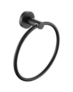 Round Towel Ring in Matt Black