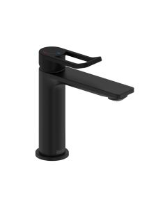 Saffron Basin Mixer with Clicker Waste Matt Black