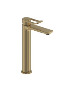 Saffron Tall Basin Mixer with Waste Brushed Brass