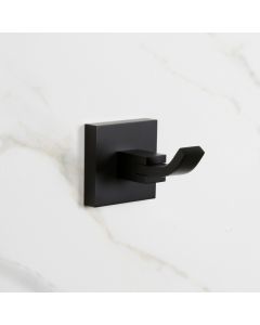 Square Robe Hook Matt Black