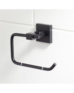 Square Toilet Roll Holder Matt Black