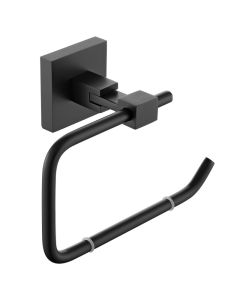 Square Toilet Roll Holder Matt Black