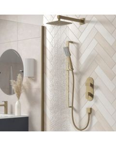 Tangram 2-Way Recessed Shower Valve Kit Brushed Brass