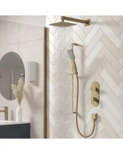 Tangram 2-Way Recessed Shower Valve Kit Brushed Brass