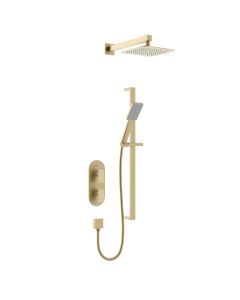 Tangram 2-Way Recessed Shower Valve Kit Brushed Brass