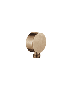 Round Wall Outlet Elbow Brushed Bronze