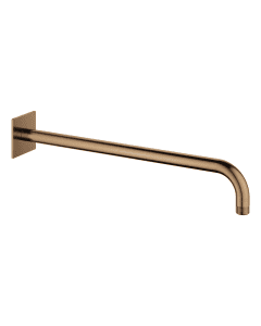 400mm Square Wall Shower Arm Brushed Bronze