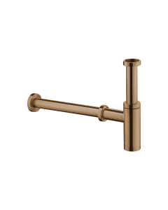 Minimalist Bottle Trap and Pipe Brushed Bronze