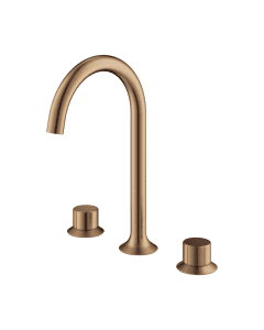 Moonlight 3-Hole Basin Mixer Brushed Bronze