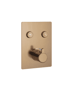 Moonlight GoClick Square Recessed Shower Valve Brushed Bronze