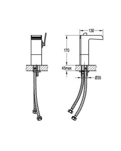 Cascade Mid Basin Mixer