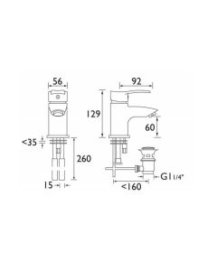 Capri Eco Click Basin Mixer