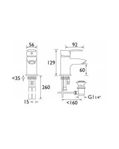 Capri Eco Click Basin Mixer