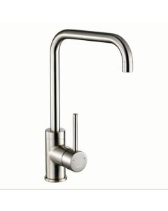 1810 Cascata Square Spout Sink Mixer Brushed Steel