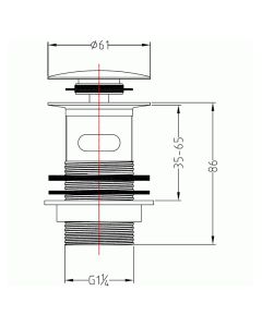 Hair Catch Slotted Basin Clicker Waste
